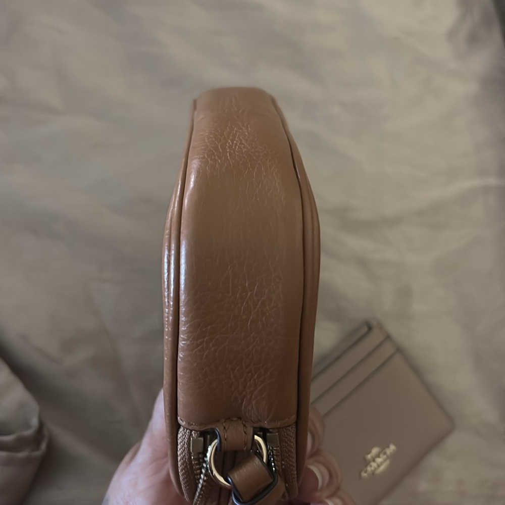 Coach Brown Leather Wristlet and Card Holder Set Bundle - Picture 3 of 13
